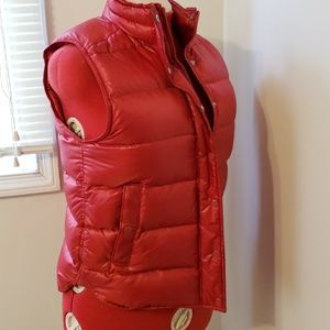 J. Crew Red Puff Vest